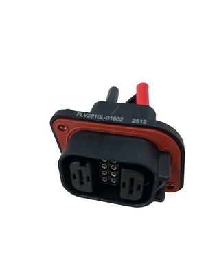 FLV2+8 connettore ibrido ad alta temperatura 80A 600VAC alloggiamento ABS nero per veicoli industriali