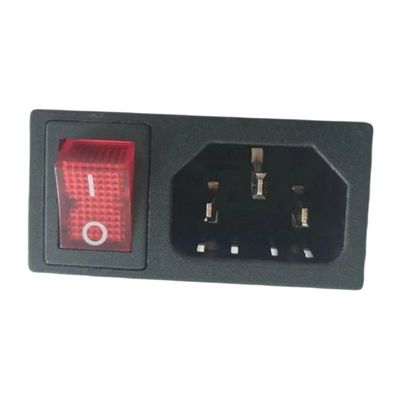 Montaggio del pannello 15A 250V IEC C14 presa d'ingresso con interruttore rocker a forma di barca