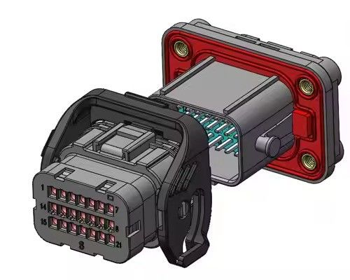 Neopower 32-Pin Hybrid IP67 EV Power & Signal Connector (6x13A di potenza, 26x5A di segnale)