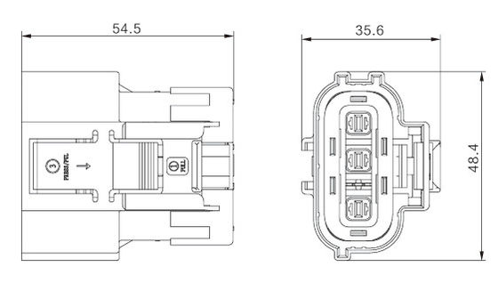 Neopower Secure-Lock 3 Pin Automotive Power & Signal Connector, 800V/16A, impermeabile IP67, HVIL