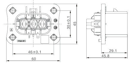 Neopower connettore elettrico ad alte prestazioni a 3 pin per OBC e BDU, 1000V 40A, IP67