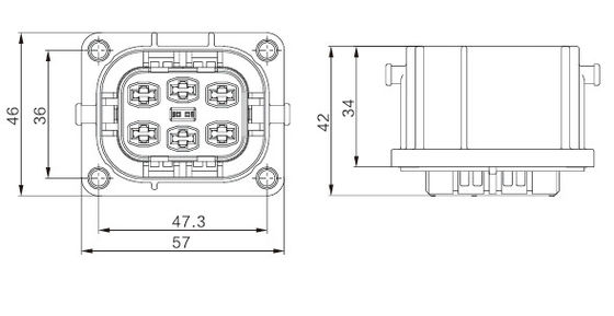 Neopower 1000V Alta tensione 6 pin connessione automobilistica per alimentazione OBC & BDU