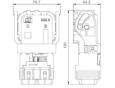 Neopower High Current 300A 1000V Automotive 2 Pin Power Connector con HVIL per batterie e controllori motori EV