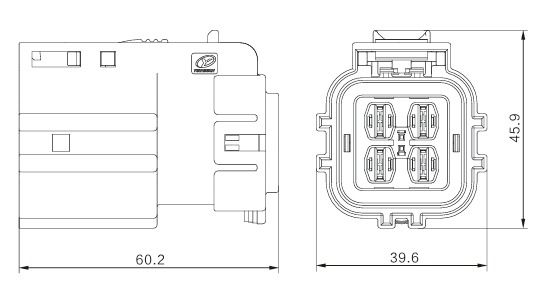 Neopower 800V connettore ad alta tensione.